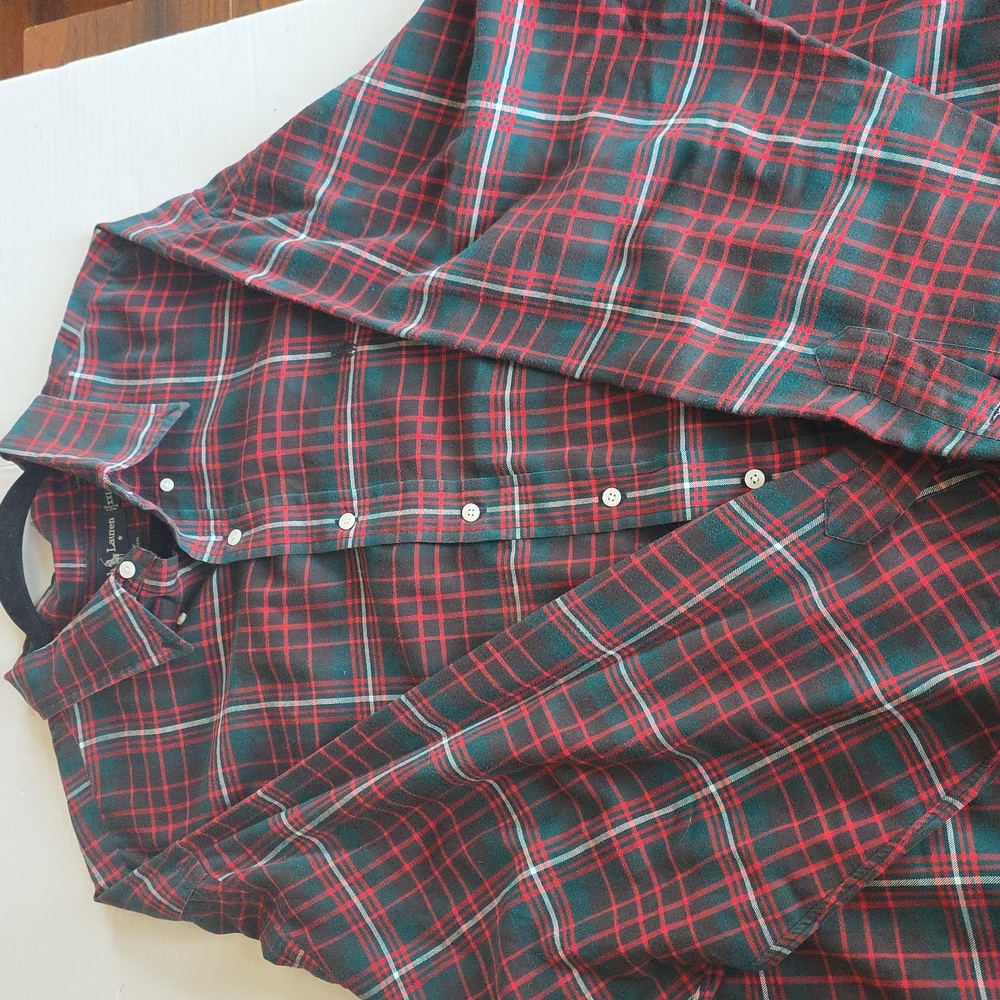 Ralph Lauren Y2K Blake Plaid Long Sleeve Preppy Button Down Shirt Sz 2X - Picture 8 of 8
